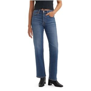 Levi's Classic Ribcage Straight Denim Jeans Size 27 Button Closure New No Tags